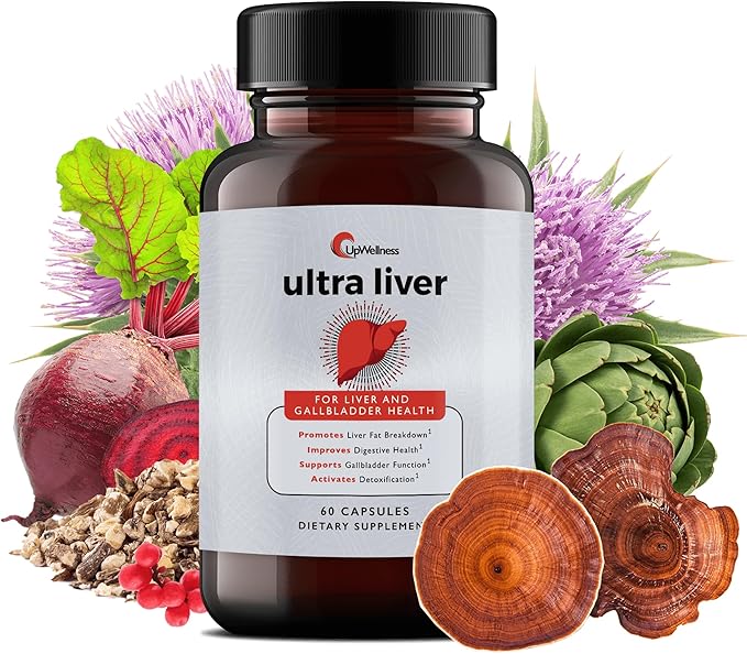 Ultra Liver Supplement for Liver Health and Gallbladder Support - Powered by TMG, NAC Milk Thistle, and More - 60 Capsules