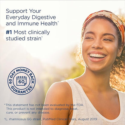 Renew Life Everyday Probiotic Capsules, Daily Supplement Supports Urinary, Digestive and Immune Health, L. Rhamnosus GG, Dairy, Soy and gluten-free, 15 Billion CFU, 30 Count
