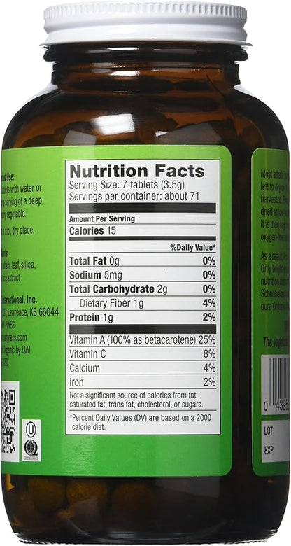 Pines Organic Alfalfa Tablets - 500 per Pack - 1 Each. (Pack of 2)