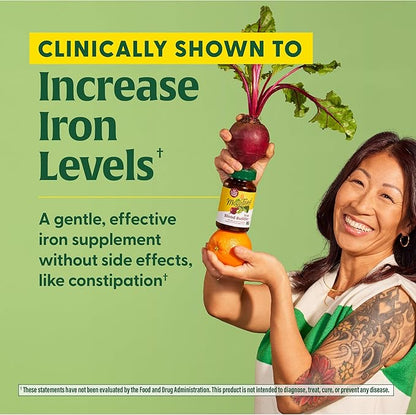 MegaFood Blood Builder Iron Supplement Clinically Shown to Increase Iron Levels Without Side Effects, Vegan Supplement for Women with Vitamin C, Vitamin B12 & Folic Acid, 30 Tablets