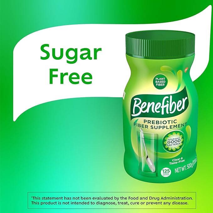 Benefiber Daily Prebiotic Fiber Supplement Powder for Digestive Health, Daily Fiber Powder, Unflavored - 62 Servings (8.7 Ounces)