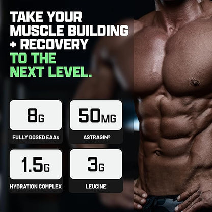Nutrex Research EAA Hydration | EAAs + BCAAs Powder | Muscle Recovery, Strength, Muscle Building, Endurance | 8G Essential Amino Acids + Electrolytes | Apple Pear 30 Servings