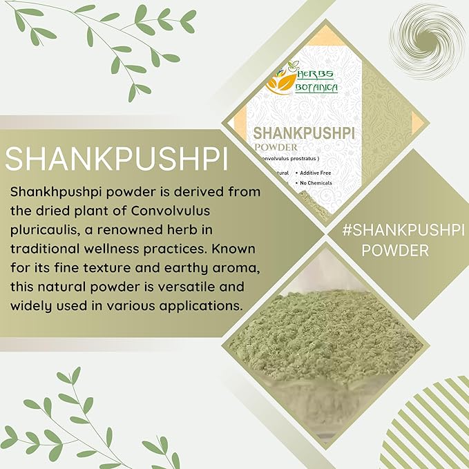 Shankhpushpi Powder Convolvulus Pluricaulis 100% Natural | Supports Digestion, Immunity, & Cognitive Function 5.3 oz