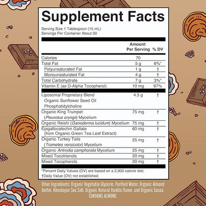 MaryRuth Organics Mushroom, Mushroom Supplement, Mushroom Liquid Vitamin, Reishi Mushroom Supplement for Immune Support, Turkey Tail Vitamin for Stress Relief, Vegan, Non-GMO, Gluten Free, 15.22 Fl Oz