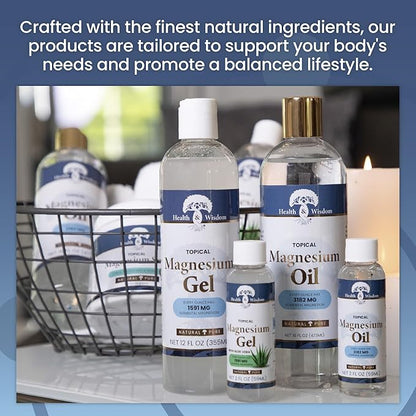 Heath and Wisdom Magnesium Snow - Magnesium Bath Soak, Magnesium Soak Bath, Magnesium Carbonate Powder, Magnesium for Bath, Calm Magnesium Powder, Magnesium Foot Soak, Magnesium for Skin - 2.65 Ounces