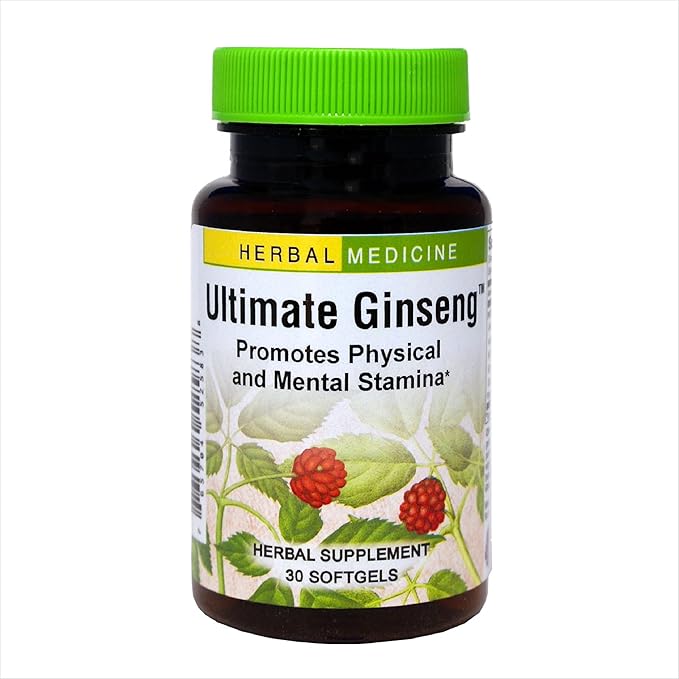 Herbs Etc. Ultimate Ginseng Softgels - Support Continuous Physical Activity - Aids Brain Health - Supports Daily Stamina for Physical & Intellectual Activity - Gluten-Free - 30 Softgels (30 Servings)