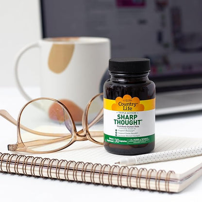Country Life Sharp Thought 30 Capsules, Certified Gluten Free…