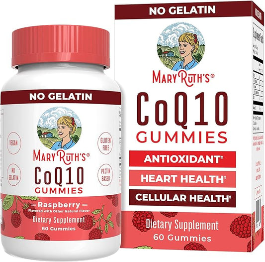 CoQ10 Gummies by MaryRuth's | Coenzyme Q10 | Gummy Supplements for Heart Health & Cellular Health | Antioxidant | CoQ10 120 mg | Vegan | Non-GMO | Gluten Free | 60 Count | 1 Month Supply
