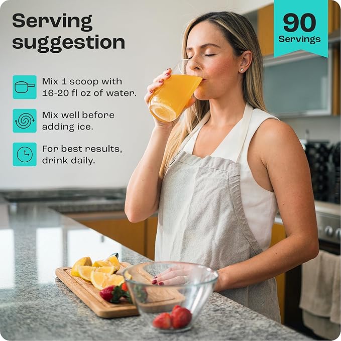 KEY NUTRIENTS Multivitamin Electrolytes Powder No Sugar - Tangy Orange Electrolyte Powder - Endurance & Energy Supplement - Hydration Powder - No Calories - 90 Servings - Made in USA