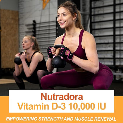 D3 Vitamin 10000 IU Softgels 250 MCG - Vitamin D Supplements for Women and Men with Immune Support & Bone Health, Non-GMO, Olive Oil, 90 Softgel Capsules