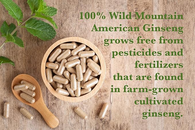 AG 100-100% Pure Wild American Ginseng Capsules