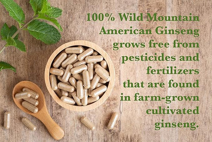 AG 100-100% Pure Wild American Ginseng Capsules