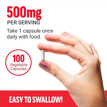 FORCE FACTOR Niacin Vitamin B3 to Support Cellular Energy and Cardiovascular Health, Niacin 500mg Heart-Health Supplement, Vegan, No Gelatin, Non-GMO, 100 Vegetable Capsules