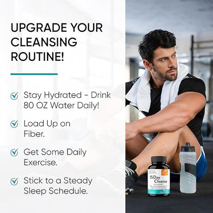 Sandhu's Liver Renew Cleanse Detox Support & 15 Day Gut Cleanse Support Supplement for Women & Men