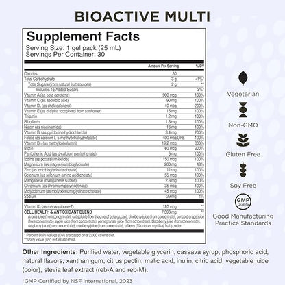 Healthycell Bioactive Multi + Joint Health & Mobility Bundle - Complete Daily Vitamin for Men and Women + Joint Lubrication Supplement - Maximum Absorption Liquid Supplements - 30 Gel Packs x 2