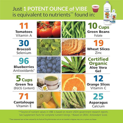 Eniva Health Vibe Liquid Daily Multivitamin | Fruit & Veggie Superfood Supplement | Doctor Formulated | 2 Bottle Value Pack 64 oz