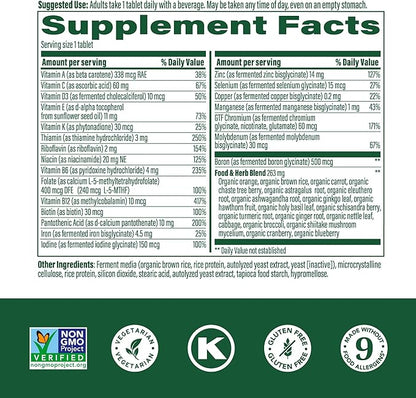 MegaFood Women's 40+ One Daily Multivitamin for Women - with Vitamin B12, B6, C, D, Zinc & Iron – Plus Real Food - Immune Support - Bone Health - Non-GMO - Vegetarian - 60 Tabs