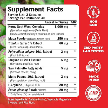 Liver Cleanse Detox & Repair Milk Thistle Supplement for Older Adults & Tongkat Ali for Men with Horny Goat Weed, Maca Root Powder, Tribulus Terrestris, and Saw Palmetto 2-Pack Bundle