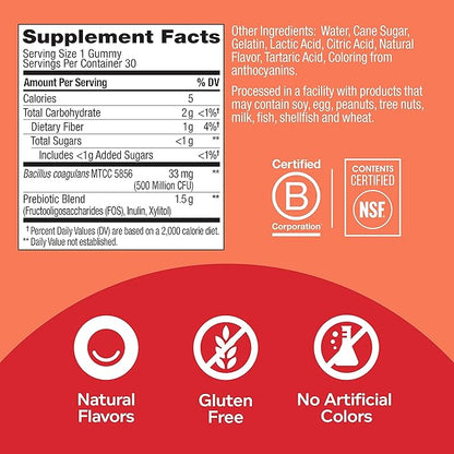 OLLY Muscle Recovery Sleep Gummies, Sleep and Sore Muscle Support, 3mg Melatonin, Tart Cherry & Probiotic + Prebiotic Gummy, Digestive Support and Gut Health, 500 Million CFUs, Fiber