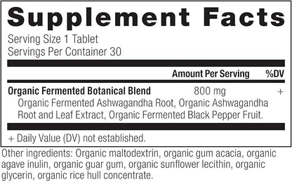 Ancient Nutrition Ashwagandha Tablets, Stress Relief, Supports Energy, Mental Clarity and Concentration, Reduces Fatigue and Anxiousness, Paleo and Keto Friendly, 30 Capsules