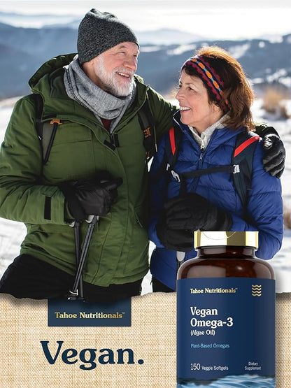 Carlyle Vegan Omega 3 Supplement | 150 Softgels | from Algae Oil | Non-GMO & Gluten Free | by Tahoe Nutritionals