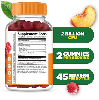 Lifeable Probiotics Gummies | 2 Billion CFU | Great Tasting Probiotic Gummies for Women | Probiotic Gummy for Gut Health and Immune Support | Probiotics for Women and Men | 90 Gummies