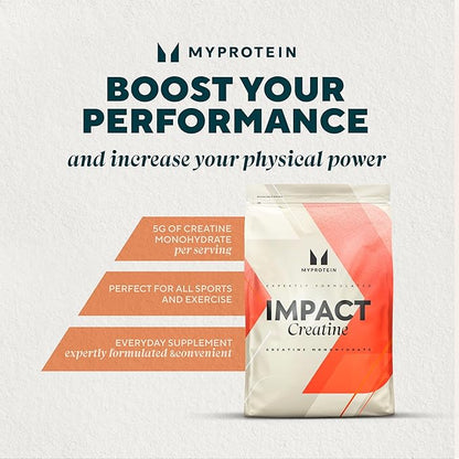 Myprotein Creatine Monohydrate Powder, 0.5 Lb (50 Servings) Pure Unflavored Creatine Powder, Post/Pre Workout Supplement for All Sports & Exercises