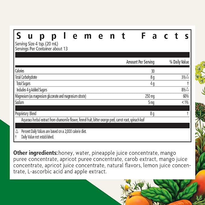 Floradix Magnesium - Liquid Herbal & Mineral Supplement for Bone Support, Digestive Health & More - Vegetarian, Non-GMO - 8.5 fl oz