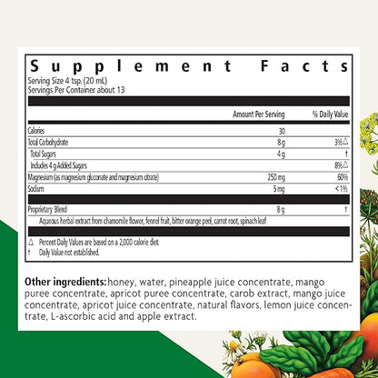 Floradix Magnesium - Liquid Herbal & Mineral Supplement for Bone Support, Digestive Health & More - Vegetarian, Non-GMO - 8.5 fl oz