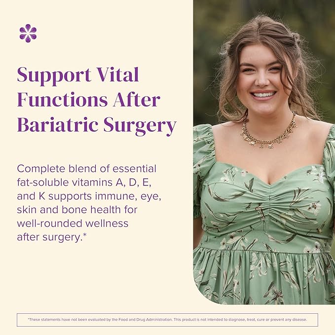 Barimelts ADEK - 60 Fast-Dissolving Tablets (2-Month Supply) - Sugar-Free Bariatric Vitamins for Women Including Vitamin A, Vitamin D, Vitamin E & Vitamin K, Natural Strawberry Flavor