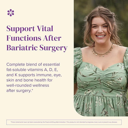 Barimelts ADEK - 60 Fast-Dissolving Tablets (2-Month Supply) - Sugar-Free Bariatric Vitamins for Women Including Vitamin A, Vitamin D, Vitamin E & Vitamin K, Natural Strawberry Flavor