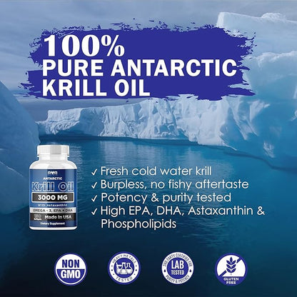 Dr. JOEL'S MOM NUTRIX Antarctic Krill Oil Supplement - 150 Softgels - High Absorption EPA, DHA, Astaxanthin & Phospholipid - No Fishy Aftertaste Like Fish Oil - Made in USA