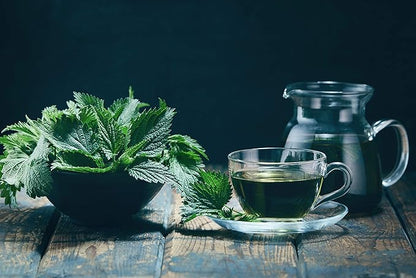 Nettle Tea - 8Oz (REAL WILD HARVEST) | 100% USDA Certified ORGANIC | Loose Leaf (Urtica Dioica aka Stinging Nettle) Cut & Sifted