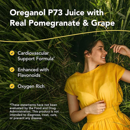NORTH AMERICAN HERB & SPICE Oreganol Juice - 12 fl oz - with Real Pomegranate & Grape - Cardiovascular Support - Non-GMO - 12 Servings