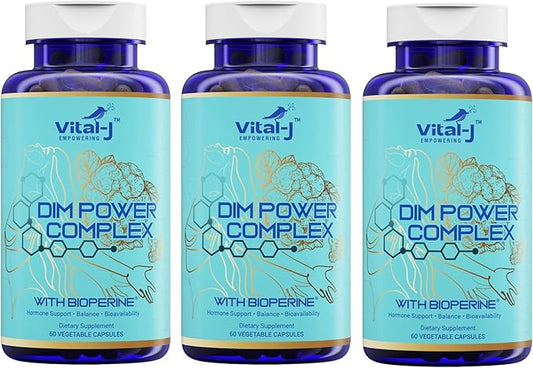 4-in-1 DIM Potent Complex 300mg - Estrogen Balance and Metabolism, Energy & Menopause Support Supplement with Bioperine (x4), Calcium and Broccoli Extract - for Women and Men 90 Servings