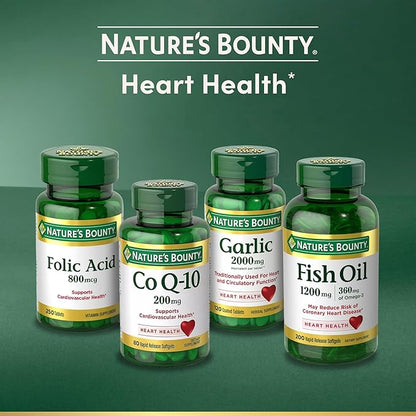 Nature's Bounty CoQ10, Helps Maintain Healthy Blood Pressure, 100 mg, Rapid Release Softgels, 75 Count