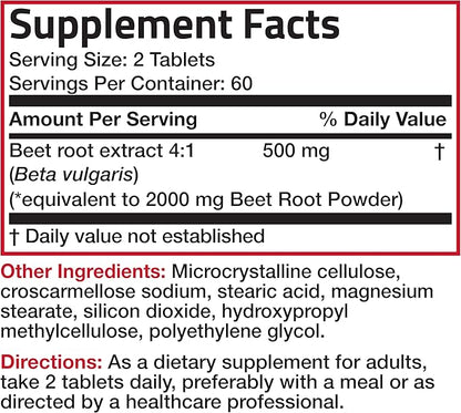 Bronson Beet Root Extra Strength, Non-GMO, 120 Vegetarian Tablets
