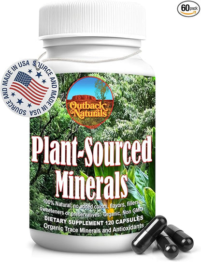 Fulvic Humic Mineral Blend of Plant-Sourced Trace Minerals, Electrolytes, Gut Health, Cognitive & Immune Support, Pure Vitality Formula for Strength - - 120 Capsules