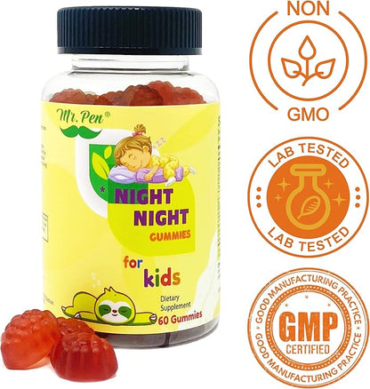 Melatonin Gummies for Kids | 60 Gummies | 2 Months Supplies | Passion Fruit Flavor | Natural Kids Sleep Supplement | 4+ Years, Melatonin Gummies Kids, Supplement for Faster and Longer Sleep