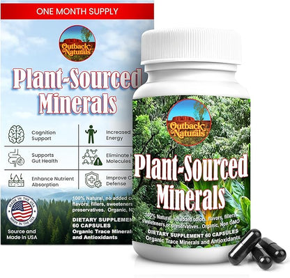 Fulvic Humic Mineral Blend of Plant-Sourced Trace Minerals, Fulvic & Humic Extracts for Immune Support, Vitality, Hydration & General Health - Pure Body Essentials - 60 Capsules