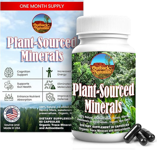 Fulvic Humic Mineral Blend of Plant-Sourced Trace Minerals, Fulvic & Humic Extracts for Immune Support, Vitality, Hydration & General Health - Pure Body Essentials - 60 Capsules