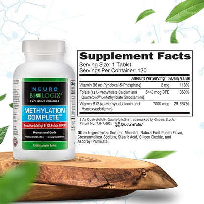 Methylation Complete - Methylated B Complex Vitamins to Aid Over 200 Body Processes - Methyl B Complex to Support Energy, Cell Function & Immunity - Enhanced Absorption with Methyl B12 B6 & Folate
