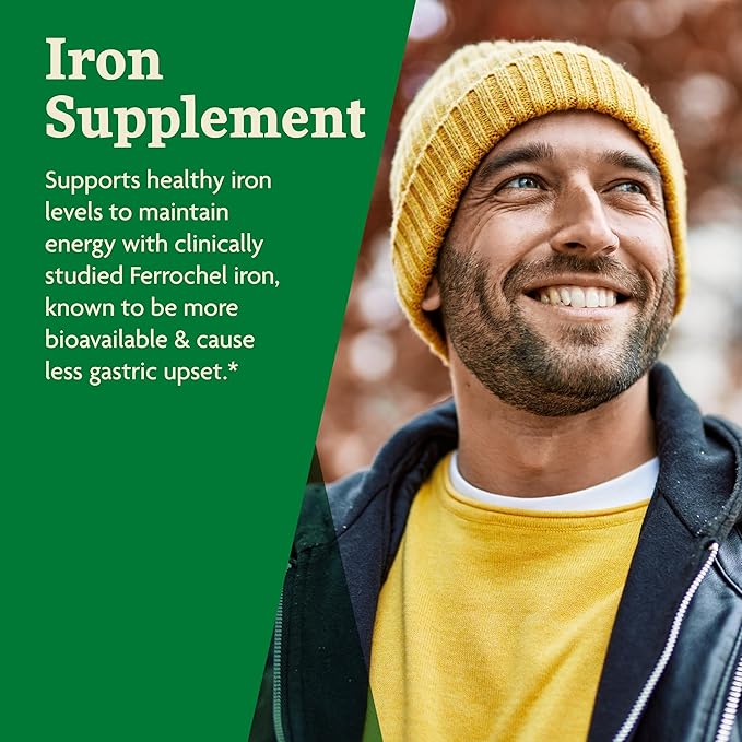 Floradix Iron + Herbs - Iron Supplement for Healthy Energy Support* - Vegan, Non-GMO, Gluten-Free, Soy-Free - 60 Liquid Phyto-Caps