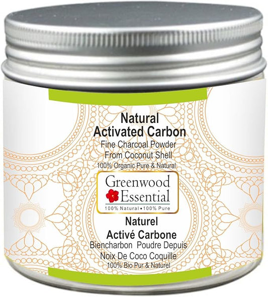 Natural Activated Carbon Fine Charcoal Powder From Coconut Shell 100% Organic Pure & Natural 200gm (7.05 oz)