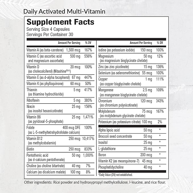 Equilife - Daily Activated Multi-Vitamin, 21 Essential Vitamins & Minerals, Antioxidant-Rich Formula, Supports Immunity, May Help Boost Energy & Improve Mood, Supports Overall Health (30 Servings)