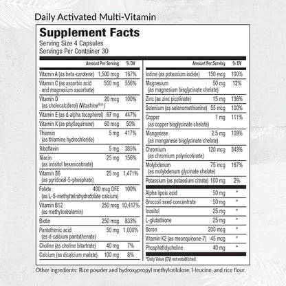 Equilife - Daily Activated Multi-Vitamin, 21 Essential Vitamins & Minerals, Antioxidant-Rich Formula, Supports Immunity, May Help Boost Energy & Improve Mood, Supports Overall Health (30 Servings)