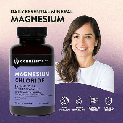 NGL Magnesium Chloride 432 mg- Cloruro de Magnesio - Digestive Health, Bone Health, Relaxation, Hydration - 90 Count 30 Day SUpply