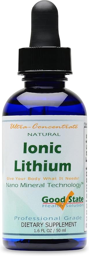 Good State Liquid Ionic Lithium Ultra Concentrate (10 drops equals 500 mcg - 100 servings per bottle)