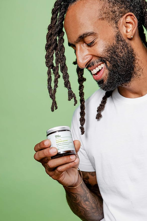 Plant People - Immune Power | Advanced Immune Support with Mushrooms, Astragalus, Herbal, and Vitamin C | Natural, USDA Organic, Vegan, Non-GMO, Gluten Free, Vitamins and Supplements | 60 Capsules