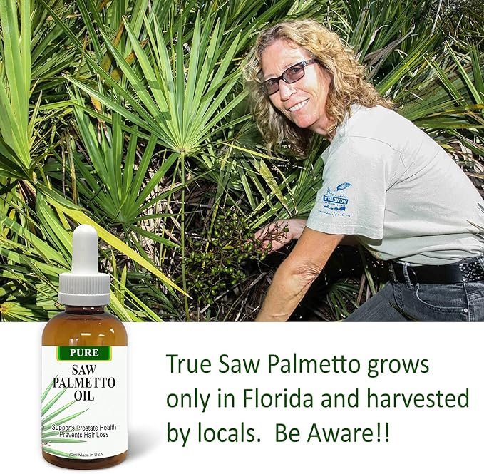 Pure Saw Palmetto Berries Oil 2x30ml Wild & Natural 60-90-day Supply Unlike Inefficient Powders, Supports Prostate Health Sleep Better Reduce Frequent Urination DHT Blocker Help Stop Hair Loss